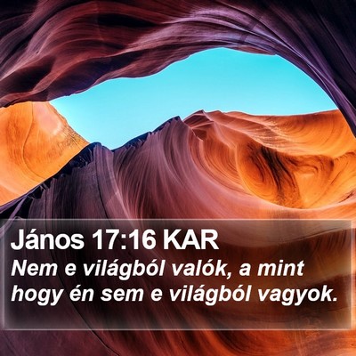 János 17:16 KAR Bible Verse Image