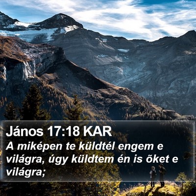 János 17:18 KAR Bible Verse Image