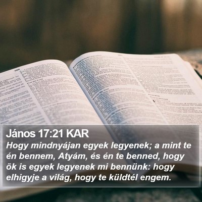 János 17:21 KAR Bible Verse Image