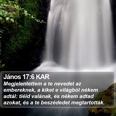 János 17:6 KAR Bible Verse Image