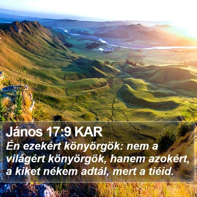 János 17:9 KAR Bible Verse Image