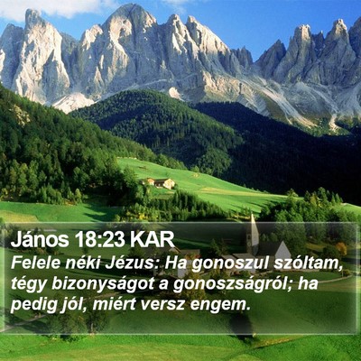 János 18:23 KAR Bible Verse Image