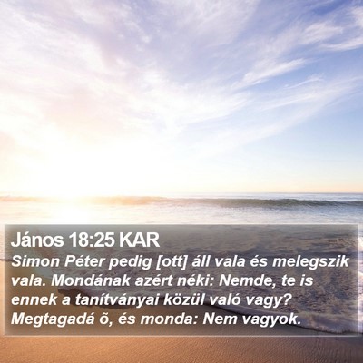 János 18:25 KAR Bible Verse Image