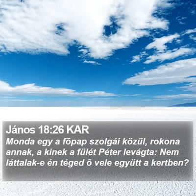 János 18:26 KAR Bible Verse Image