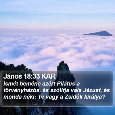 János 18:33 KAR Bible Verse Image