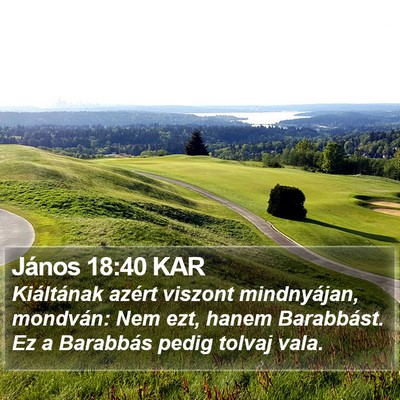 János 18:40 KAR Bible Verse Image