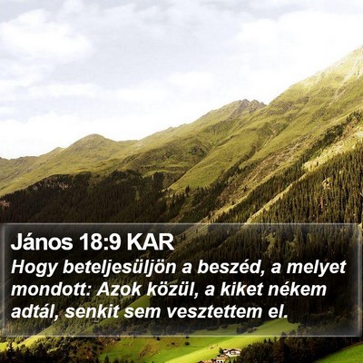 János 18:9 KAR Bible Verse Image