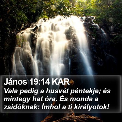 János 19:14 KAR Bible Verse Image