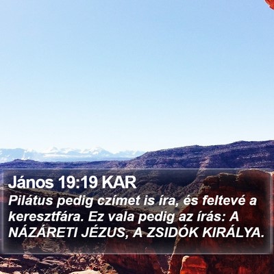 János 19:19 KAR Bible Verse Image