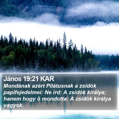 János 19:21 KAR Bible Verse Image