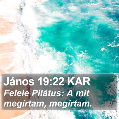 János 19:22 KAR Bible Verse Image
