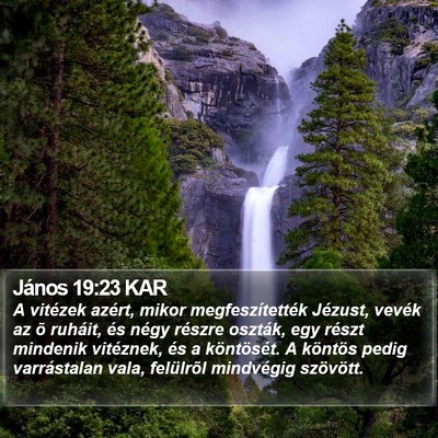János 19:23 KAR Bible Verse Image