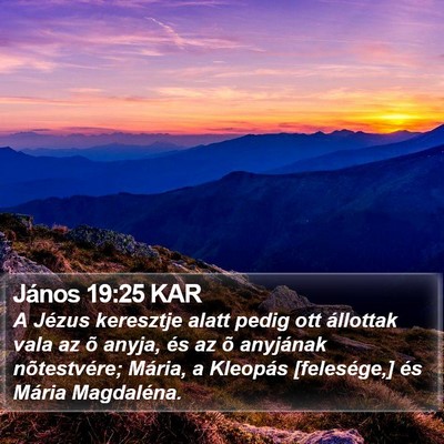 János 19:25 KAR Bible Verse Image