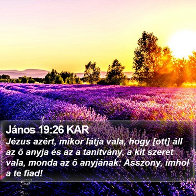 János 19:26 KAR Bible Verse Image
