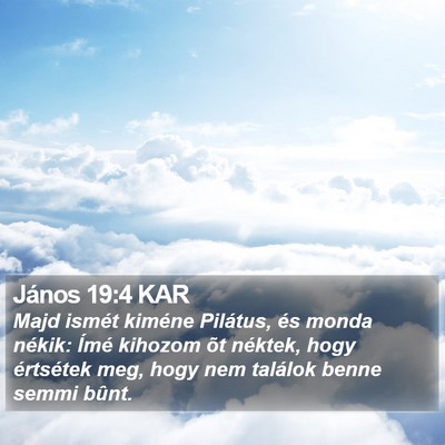 János 19:4 KAR Bible Verse Image