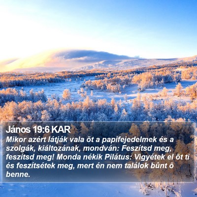 János 19:6 KAR Bible Verse Image