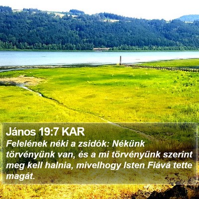 János 19:7 KAR Bible Verse Image
