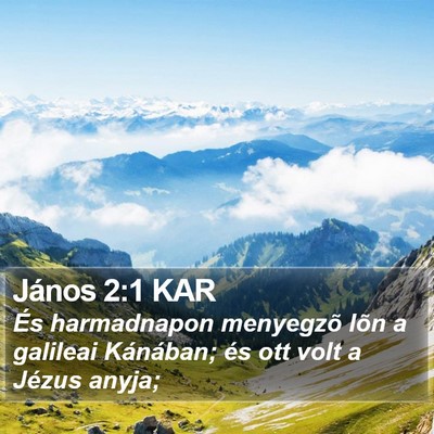 János 2:1 KAR Bible Verse Image