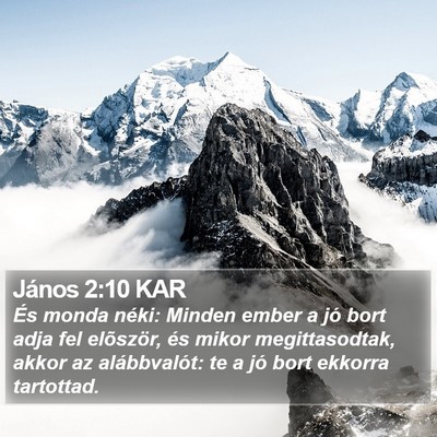 János 2:10 KAR Bible Verse Image