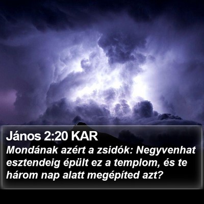 János 2:20 KAR Bible Verse Image