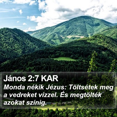 János 2:7 KAR Bible Verse Image