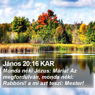 János 20:16 KAR Bible Verse Image