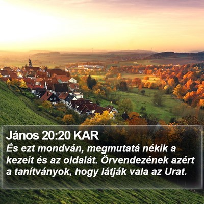 János 20:20 KAR Bible Verse Image