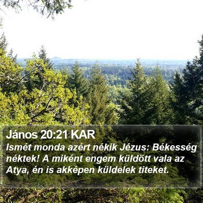 János 20:21 KAR Bible Verse Image