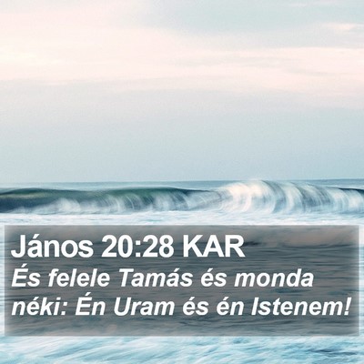 János 20:28 KAR Bible Verse Image