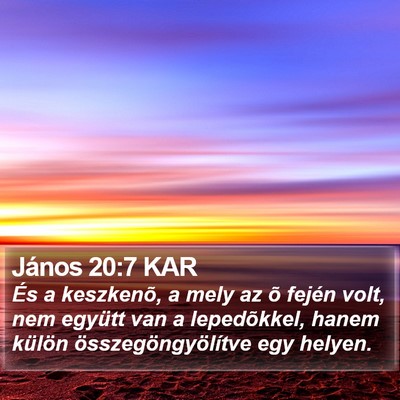 János 20:7 KAR Bible Verse Image