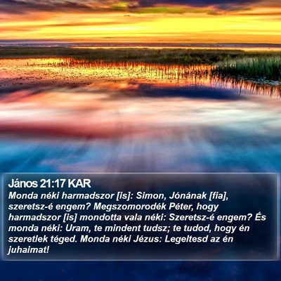 János 21:17 KAR Bible Verse Image
