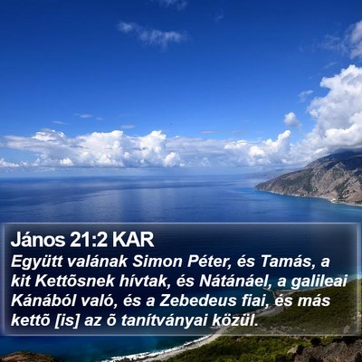 János 21:2 KAR Bible Verse Image