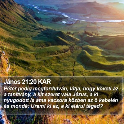János 21:20 KAR Bible Verse Image