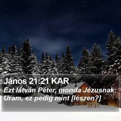 János 21:21 KAR Bible Verse Image