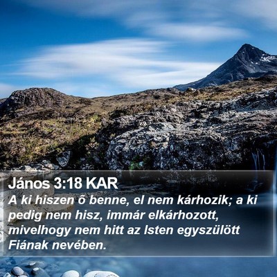 János 3:18 KAR Bible Verse Image