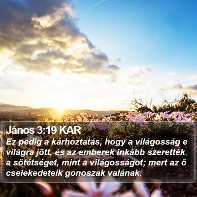 János 3:19 KAR Bible Verse Image