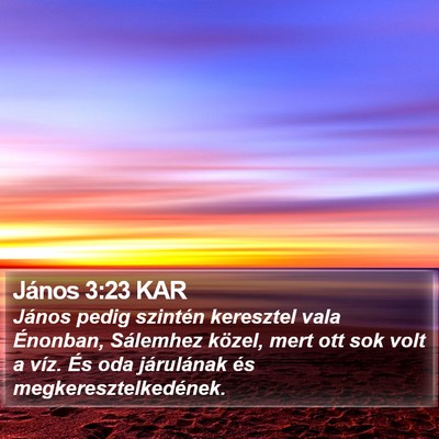 János 3:23 KAR Bible Verse Image