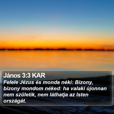 János 3:3 KAR Bible Verse Image