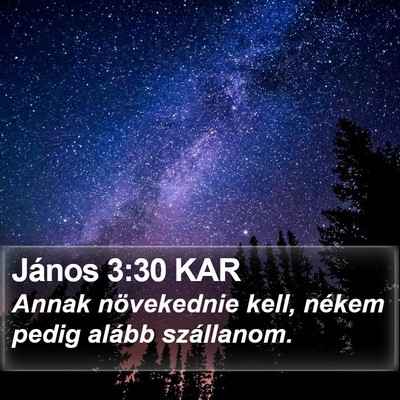 János 3:30 KAR Bible Verse Image