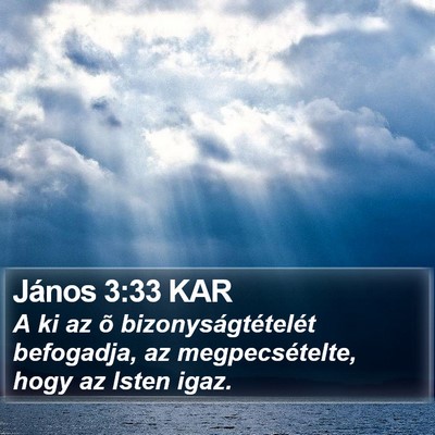 János 3:33 KAR Bible Verse Image