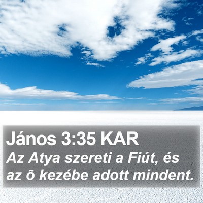 János 3:35 KAR Bible Verse Image