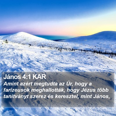 János 4:1 KAR Bible Verse Image