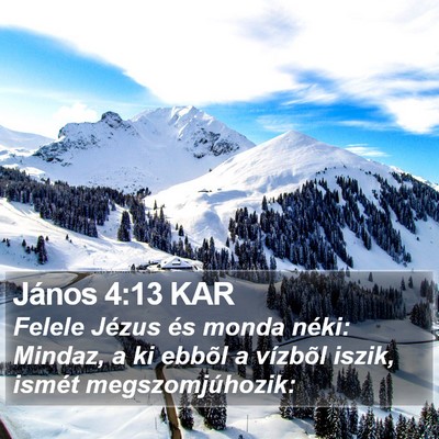 János 4:13 KAR Bible Verse Image
