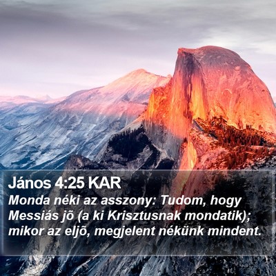 János 4:25 KAR Bible Verse Image