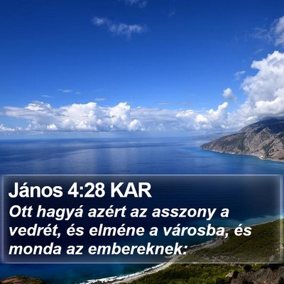 János 4:28 KAR Bible Verse Image