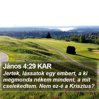 János 4:29 KAR Bible Verse Image