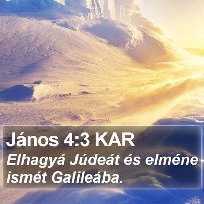 János 4:3 KAR Bible Verse Image