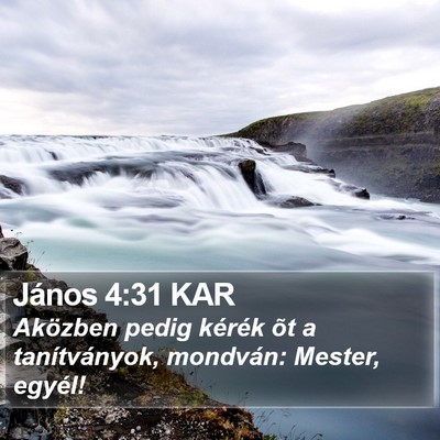 János 4:31 KAR Bible Verse Image
