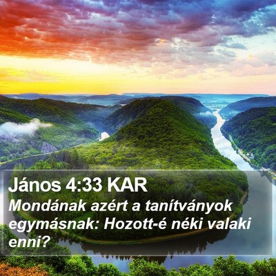 János 4:33 KAR Bible Verse Image