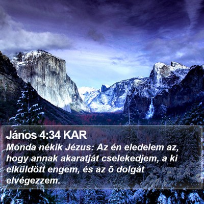 János 4:34 KAR Bible Verse Image